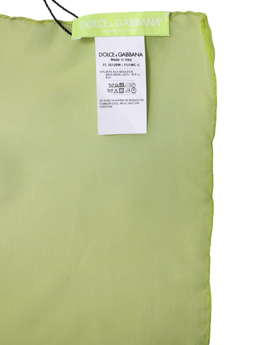Silk Scarf Lime Green Accessory - Image 6