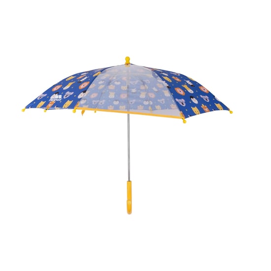 Trespass Kinder/Kinder Drizzle Stokparaplu met dierenprint (Blauw/Geel/Multikleurig) - Image 1