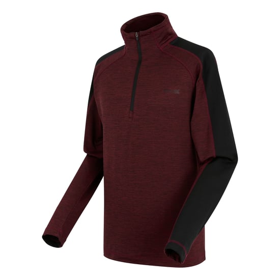 Regatta Heren Hepley Half Zip Fleecejack (Donker kastanjebruin/zwart) - Image 3