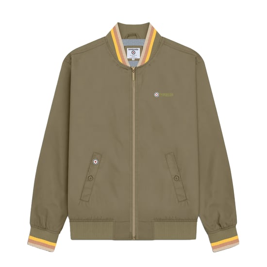 Lambretta Mens Monkey Triple Tipped Jacket (Khaki/Gold/Tobacco/Cream) - Image 1