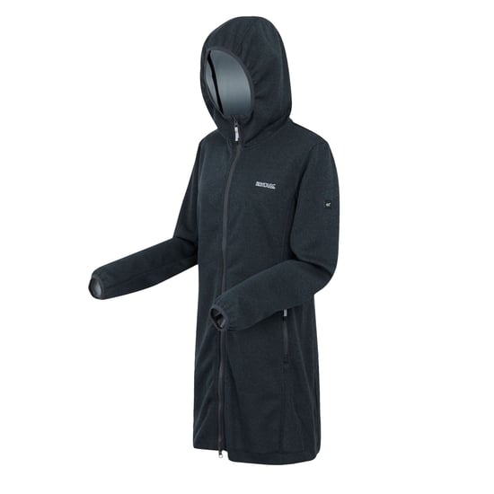 Regatta Bloomfield Marl Longline Fleecejacka för damer/kvinnor (Seal Grey/Lilac Hint) - Image 3