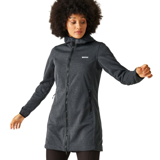 Regatta Bloomfield Marl Longline Fleecejacka för damer/kvinnor (Seal Grey/Lilac Hint) - Image 4
