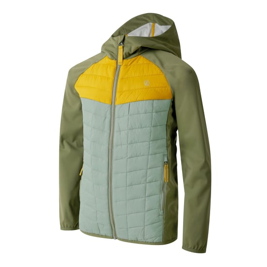 Dare 2B Childrens/Kids Explore II Colour Block Hybrid Jacket (Olivine Green/Hedge Green/Tawny) - Image 3