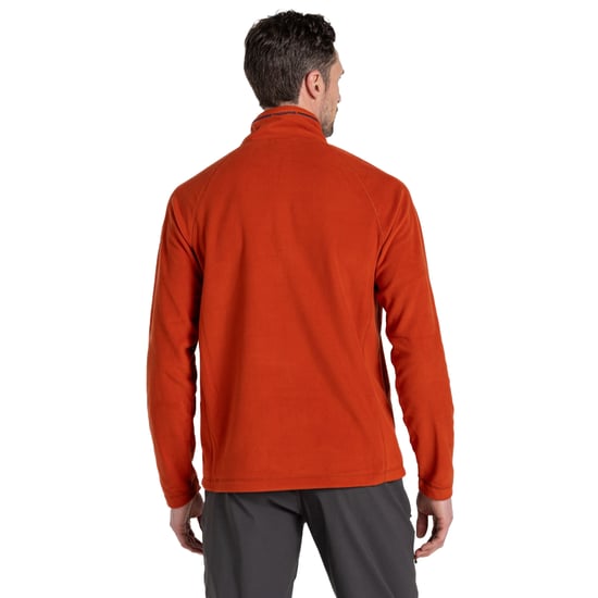 Craghoppers Mens Corey VI Half Zip Fleece Top (Carnelian Orange) - Image 2