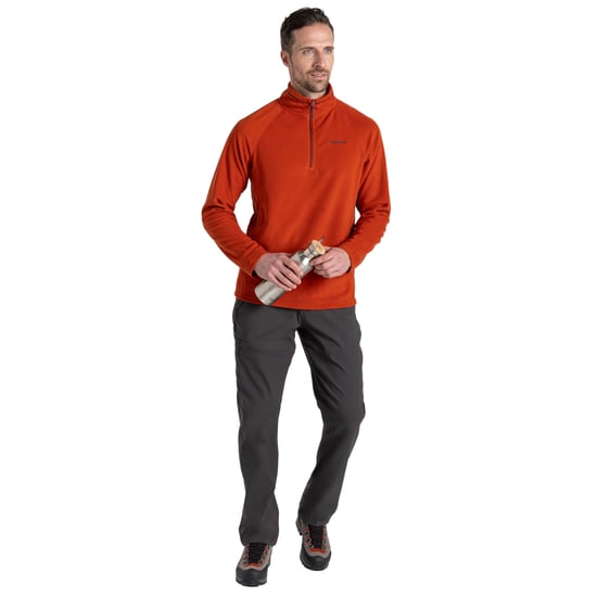 Craghoppers Mens Corey VI Half Zip Fleece Top (Carnelian Orange) - Image 3