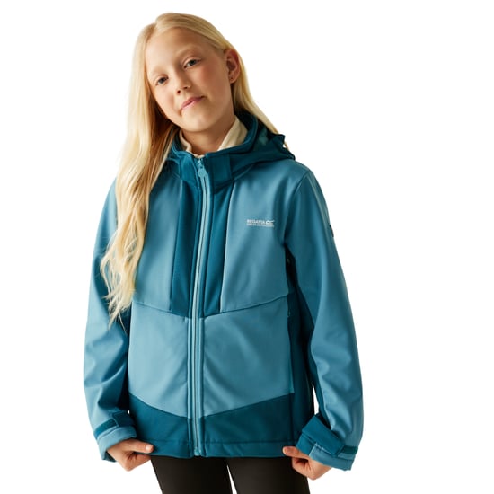 Regatta Kinder/Kids Haydenbury Waterdichte Soft Shell Jas (Stormblauw/Marokkaans Blauw) - Image 4