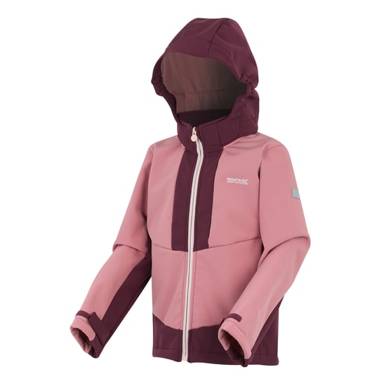 Regatta Kinder/Kids Haydenbury Waterdichte Soft Shell Jas (Stoffige Roos/Fig) - Image 3