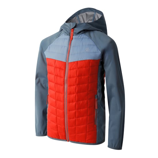 Dare 2B Childrens/Kids Explore II Colour Block Hybrid Jacket (Lead Grey/Stormy Weather/Seville) - Image 3