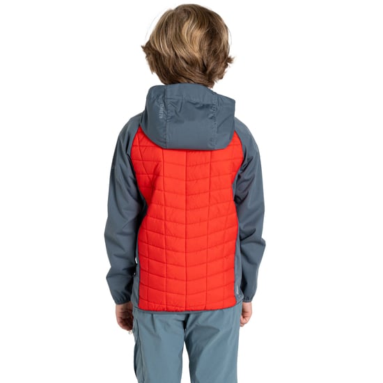 Dare 2B Childrens/Kids Explore II Colour Block Hybrid Jacket (Lead Grey/Stormy Weather/Seville) - Image 4