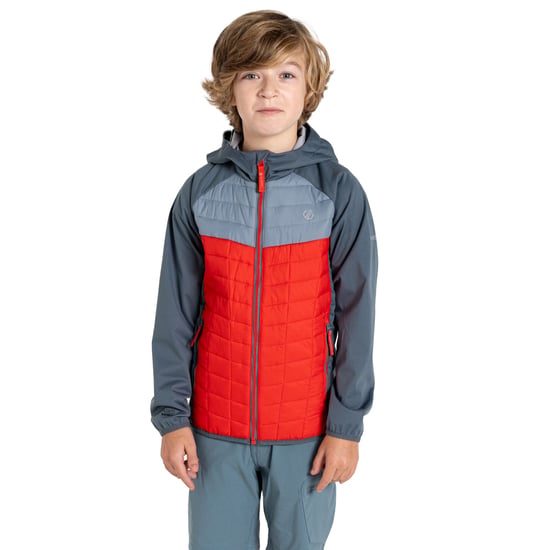 Dare 2B Childrens/Kids Explore II Colour Block Hybrid Jacket (Lead Grey/Stormy Weather/Seville) - Image 5