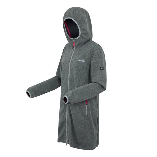 Regatta Dames/Dames Bloomfield Marl Longline Fleecejack (Bewolkt Grijs/Pop) - Image 3