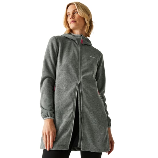 Regatta Dames/Dames Bloomfield Marl Longline Fleecejack (Bewolkt Grijs/Pop) - Image 4
