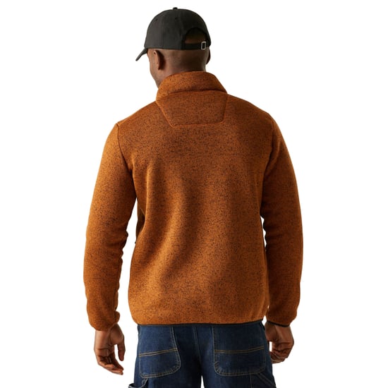 Regatta Mens Barlee Marl Full Zip Fleece Jacket (Glazed Ginger) - Image 4