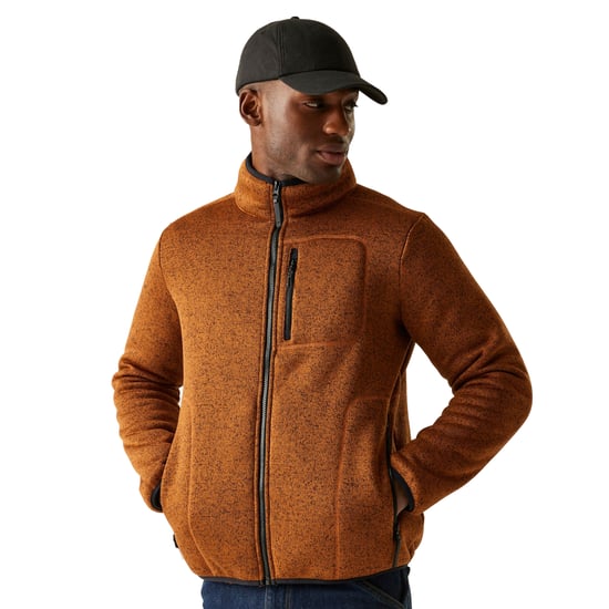 Regatta Mens Barlee Marl Full Zip Fleece Jacket (Glazed Ginger) - Image 5