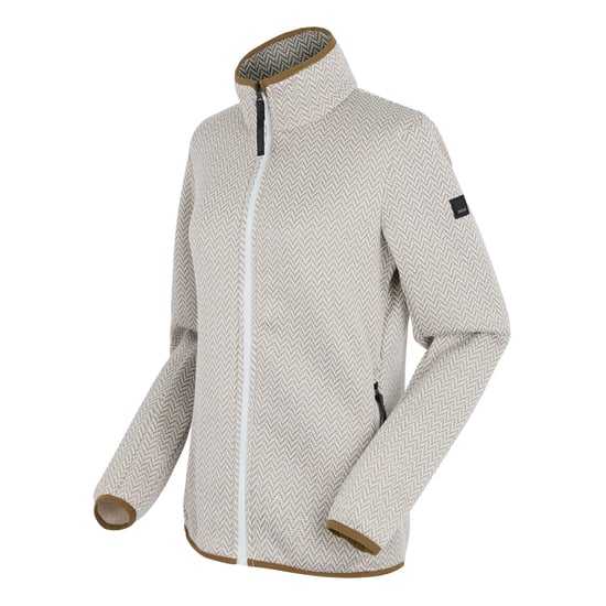 Regatta Dames/Dames Elzie Full Zip Fleecejack (Steenwit/Zacht taupe) - Image 3