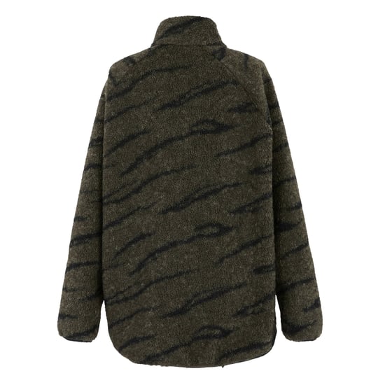 Regatta Womens/Ladies Frankie Borg Full Zip Fleece Jacket (Dark Khaki/Black) - Image 2
