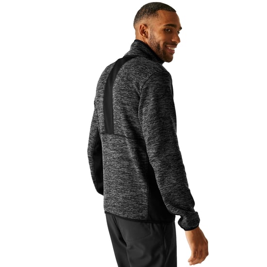 Regatta Mens Baslinn Fleece Jacket (Ash Marl/Black) - Image 4
