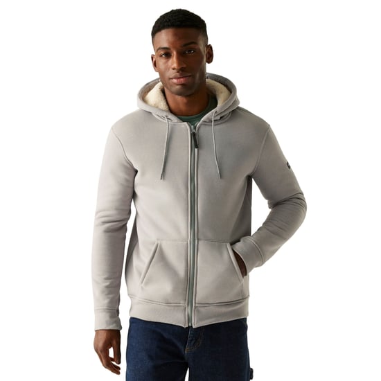 Regatta Mens Naddle Fleece Full Zip Hoodie (Grey Marl) - Image 4