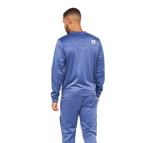 Crosshatch Heren Langtons Crew Neck Track Top (Blauw Indigo) - Image 2