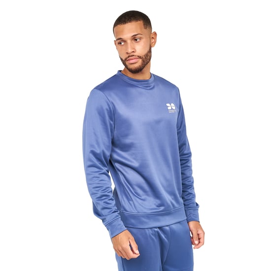 Crosshatch Heren Langtons Crew Neck Track Top (Blauw Indigo) - Image 3