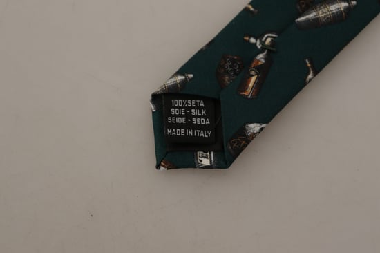 Bottle Print Silk Tie - Image 3