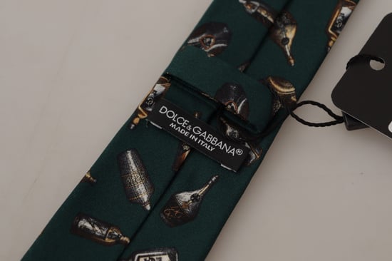 Bottle Print Silk Tie - Image 4
