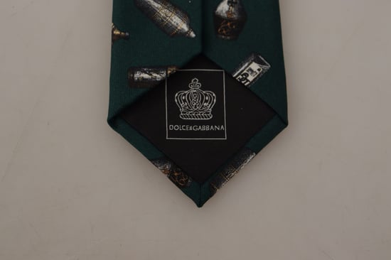 Bottle Print Silk Tie - Image 5