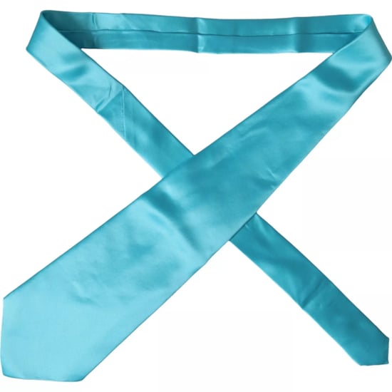 Zijde Stropdas Turquoise Effen - Image 2