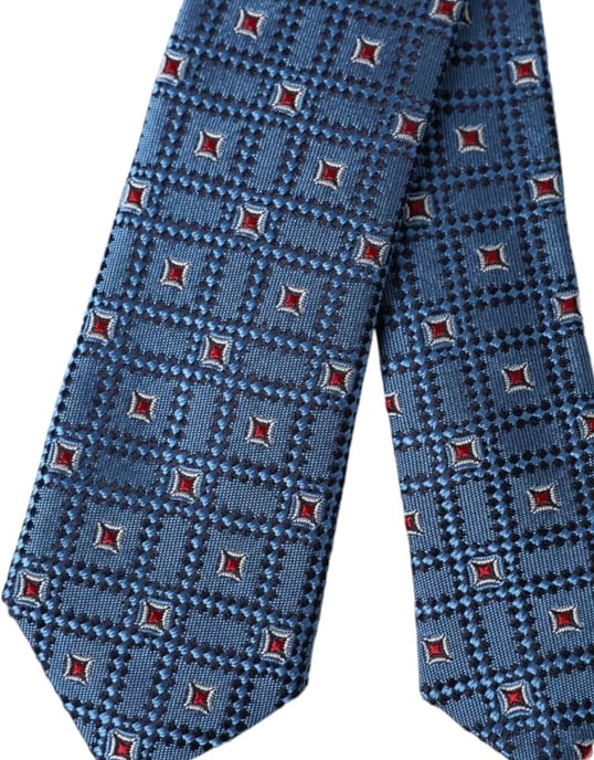 Blauwe Geometrische Stropdas - Image 3