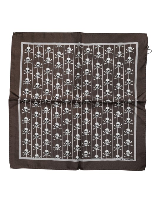 Sjaal van Zijden Zakdoek met Skullpatroon - Image 2