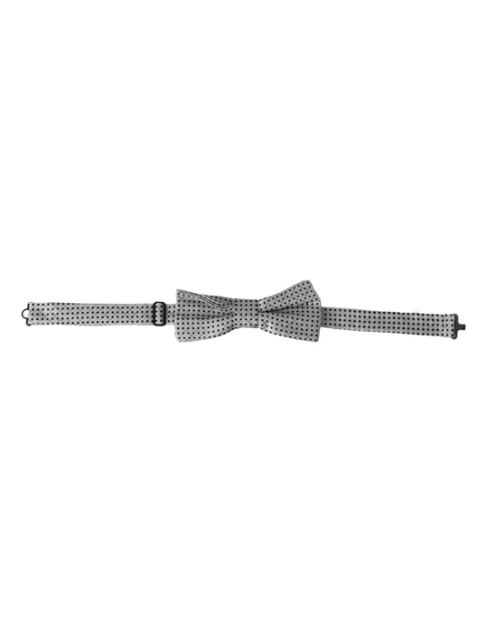 Grey Polka Dot Bow Tie - Image 1