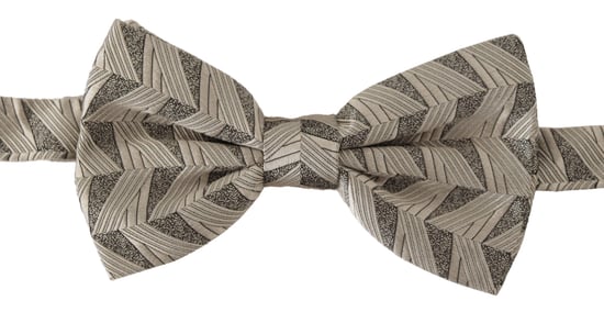 Beige Geometrische Vlinderdas - Image 2
