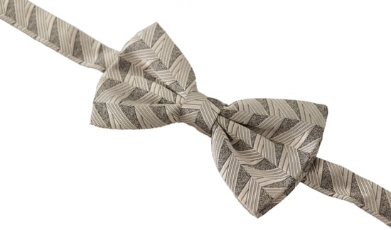 Beige Geometrische Vlinderdas - Image 3