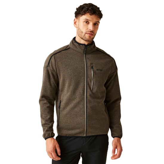Regatta Mens Kames Full Zip Fleece Jacket (Treetop/Golden Sand) - Image 4