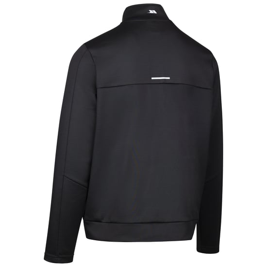 Trespass Mens Jay Quarter Zip Long-Sleeved Top (Black) - Image 2