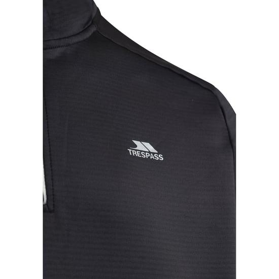 Trespass Mens Jay Quarter Zip Long-Sleeved Top (Black) - Image 3