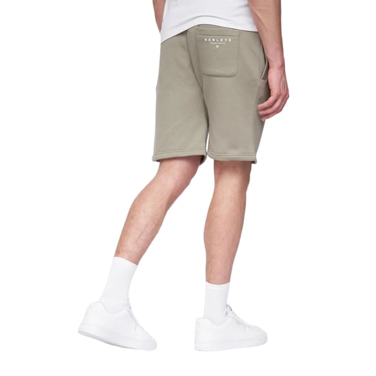 Henleys Mens Metafone Sweat Shorts (Dusty Olive) - Image 2