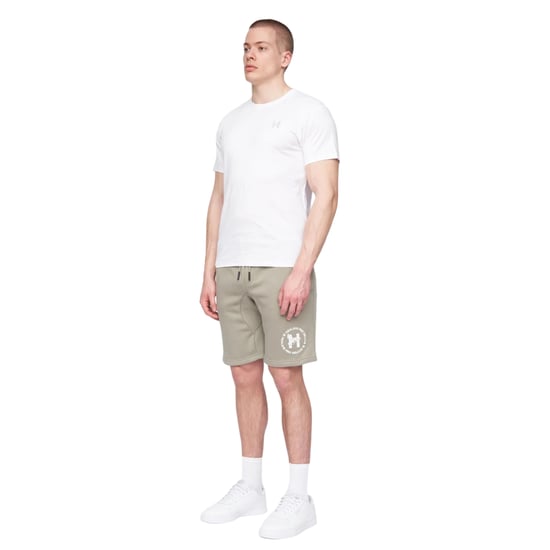 Henleys Mens Metafone Sweat Shorts (Dusty Olive) - Image 3