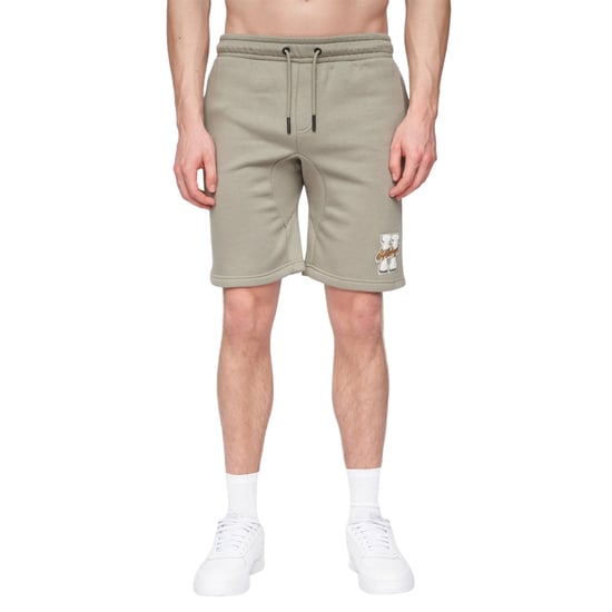Henleys Mens Aitchen Sweat Shorts (Dusty Olive) - Image 1