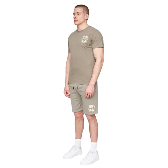 Henleys Mens Aitchen Sweat Shorts (Dusty Olive) - Image 3