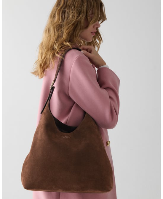 454 Suede Mixed Materials Large Shoulder Bag - Image 2