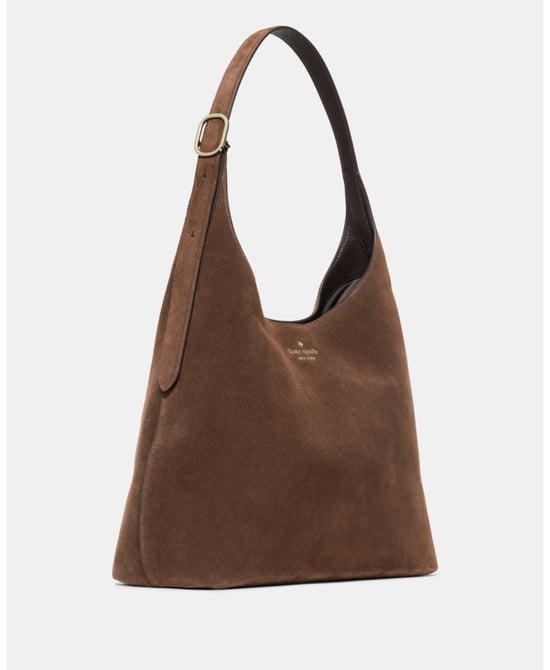 454 Suede Mixed Materials Large Shoulder Bag - Image 3