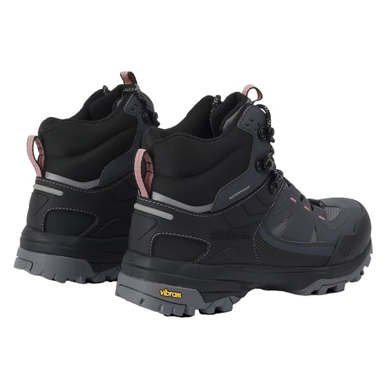 Regatta Dames/Dames Regen Wandelschoenen (Seal grijs/duister roze) - Image 2