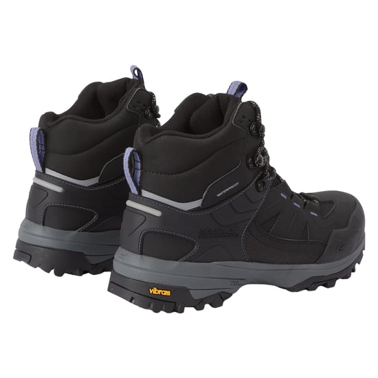 Regatta Dames/Dames Regen Wandelschoenen (Zwart/Lila Bloei) - Image 2