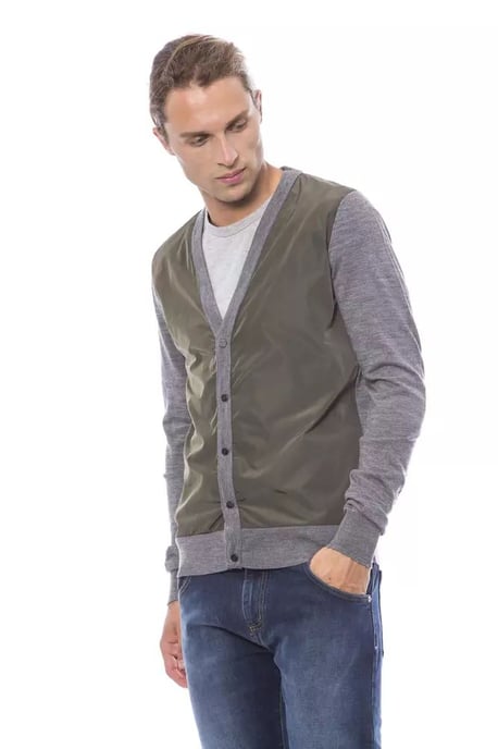Knit Cardigan Twotone Style - Image 2