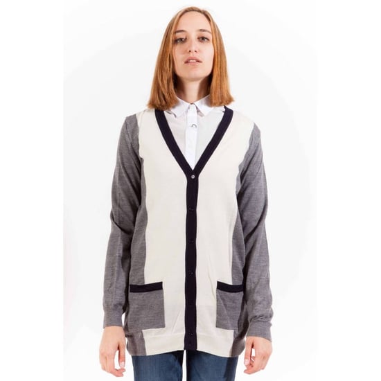 Färgblock Stickad Cardigan - Image 1