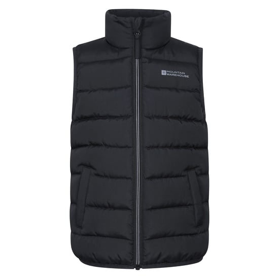 Mountain Warehouse Childrens/Kids Rocko Plain Padded Gilet (Black) - Image 1
