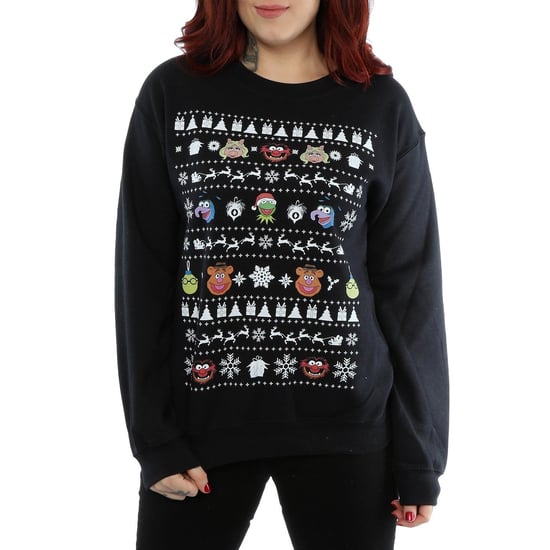 Disney Womens/Ladies The Muppets Christmas Heads Sweatshirt (Black) - Image 3