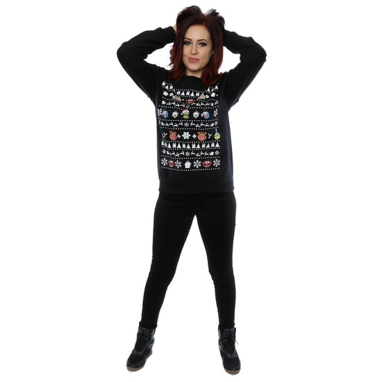 Disney Womens/Ladies The Muppets Christmas Heads Sweatshirt (Black) - Image 4