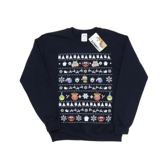 Disney Womens/Ladies The Muppets Christmas Heads Sweatshirt (Deep Navy) - Image 1